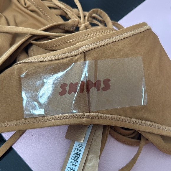 SKIMS NWT Almond Lace Up Monokini Swimsuit - Picture 6 of 6